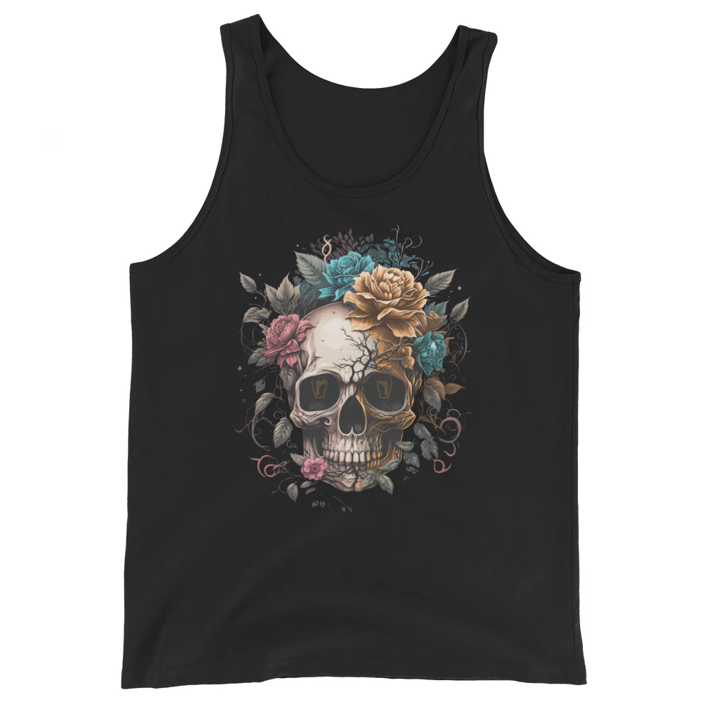 Flower Skull Tank Top - Image 2