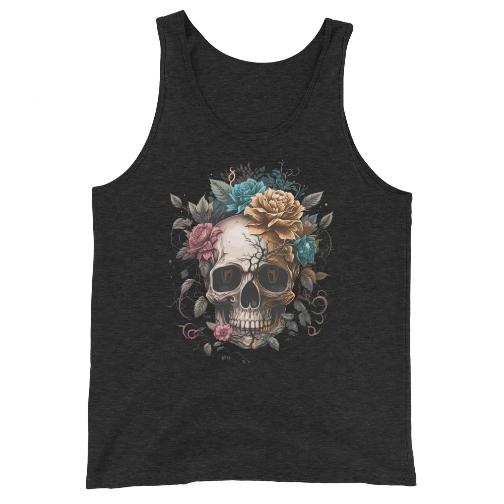 Flower Skull Tank Top - Image 3