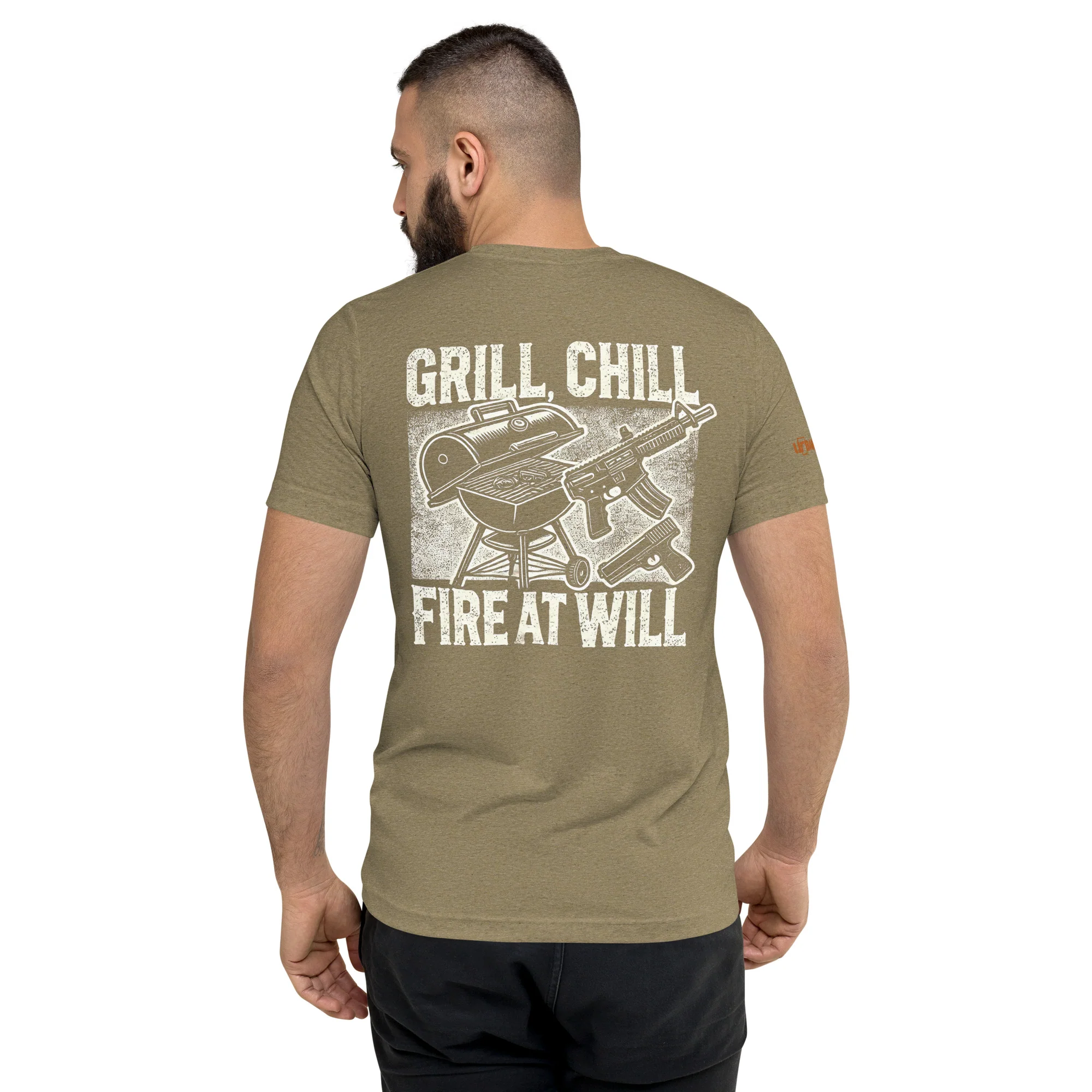Grill Chill Fire at Will Tee - Image 19